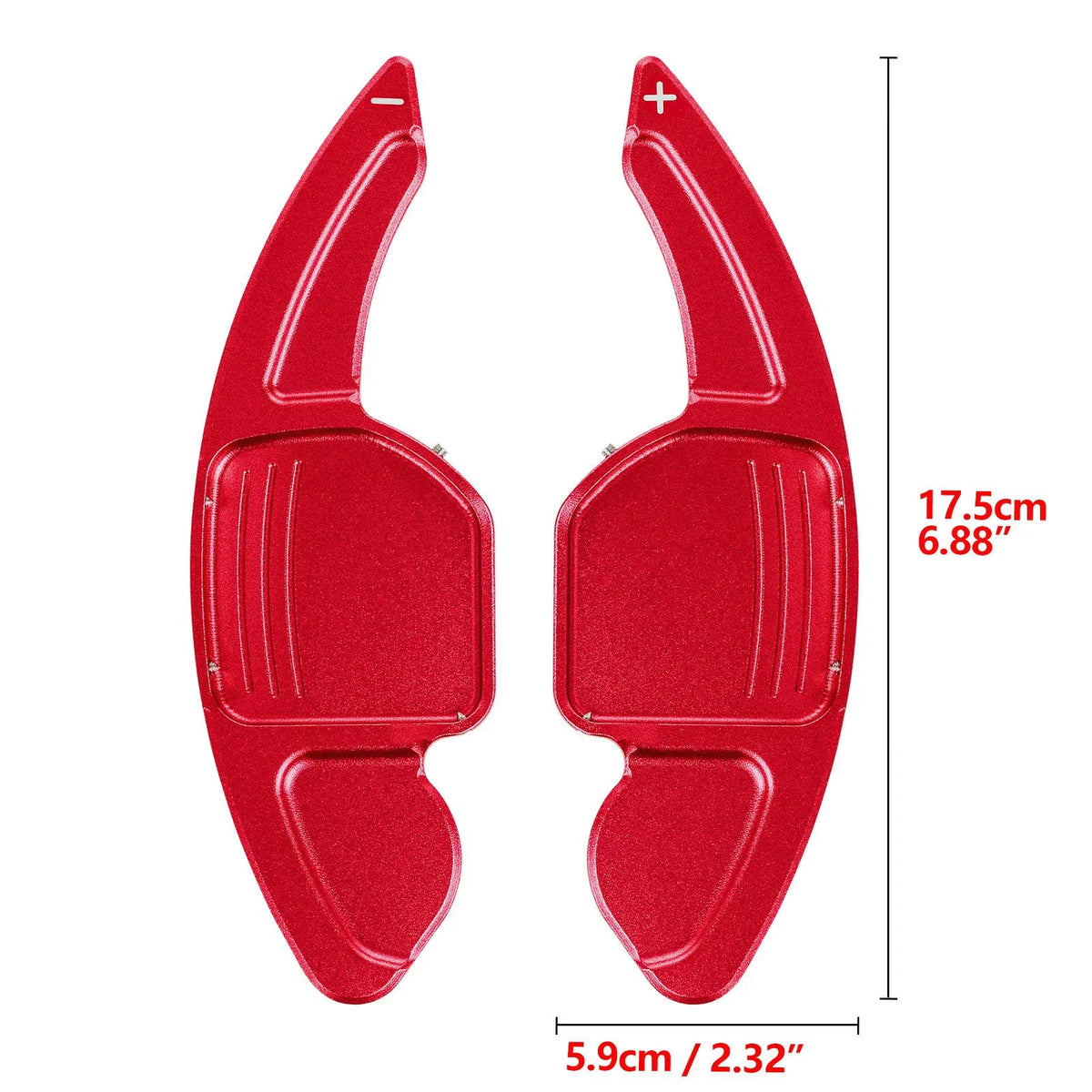 Xotic Tech Steering Wheel Paddle Shifter wrap Trim, CNC Aluminum Alloy, suitable With Audi A3 A4 A5 A6 A7 A8 S3 S4 S5 S6 S7 S8 RS3 RS6 Q3 Q5 SQ5 Q7 (Red)
