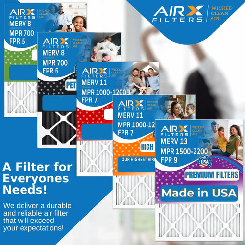 14x18x1 Air Filter MERV 8 Comparable to MPR 700 & FPR 5 Electrostatic Pleated Air Conditioner Filter 6 Pack HVAC AC Premium USA Made 14x18x1 Furnace Filters by AIRX FILTERS WICKED CLEAN AIR.