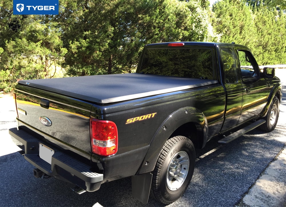 Tyger Auto T3 Soft Tri-fold Truck Bed Tonneau wrap suitable with 1982-2013  Ranger; 1994-2010 Mazda B-Series | Fleetside 6' (73") Bed | TG-BC3F1022
