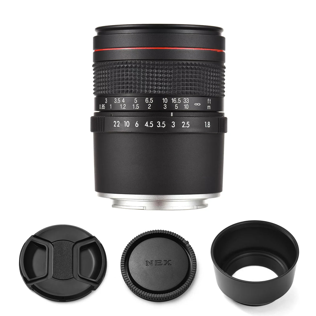 Andoer 85mm F1.8 Medium Telephoto Manual Focus Lens with Large Aperture, Suitable for  A7 Series, A9, A6400, A6500, A6300, A6000, A5100 Cameras