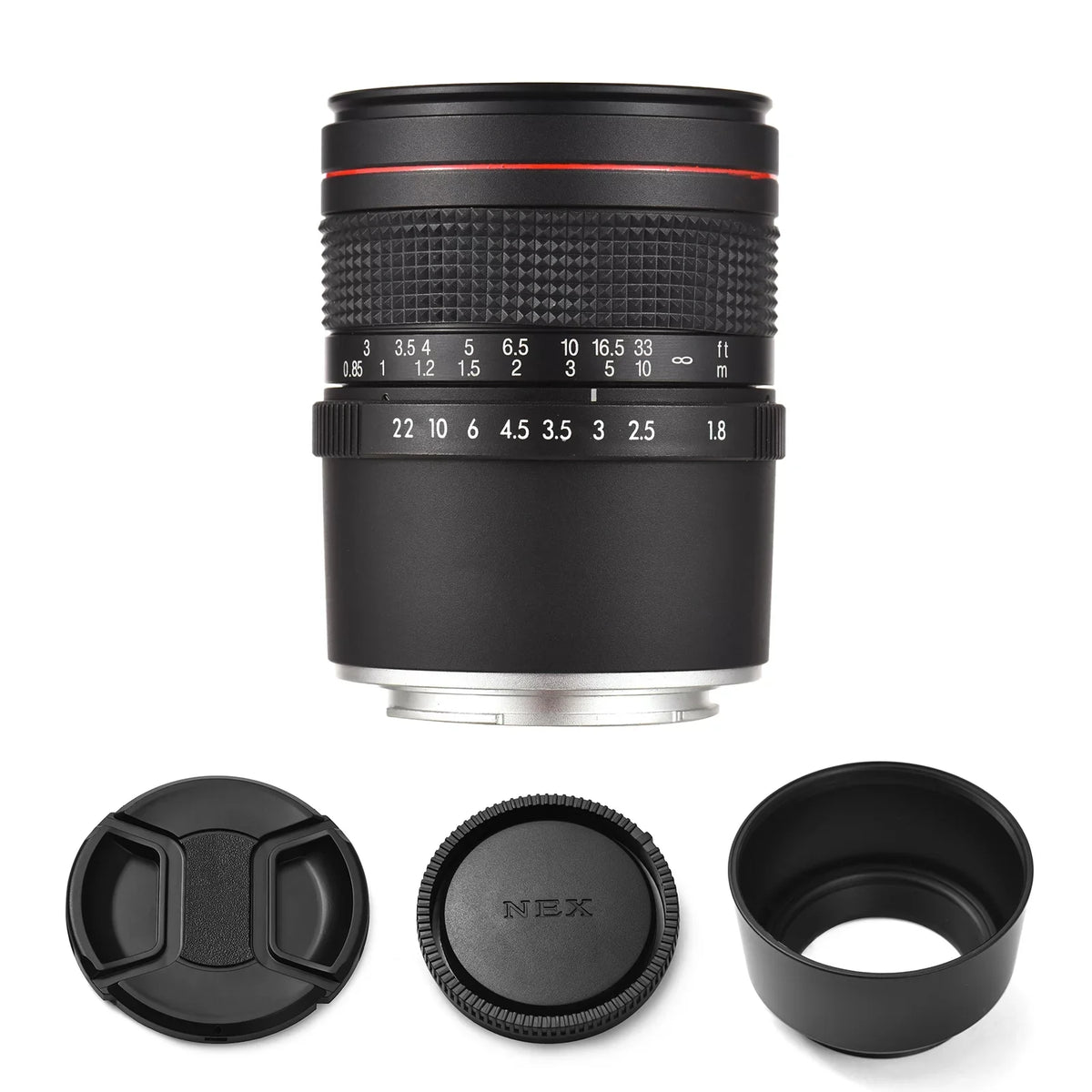 Andoer 85mm F1.8 Medium Telephoto Manual Focus Lens with Large Aperture, Suitable for  A7 Series, A9, A6400, A6500, A6300, A6000, A5100 Cameras