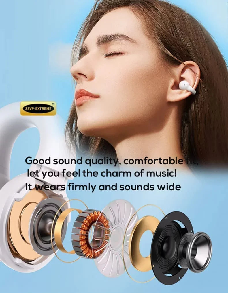 Wireless Ear-Clip TWS Earphones for  Galaxy XCover / XCover6 Pro - Bluetooth Earbuds True Stereo Charging Case Hands-free Mic Headset for  Galaxy XCover / XCover6 Pro