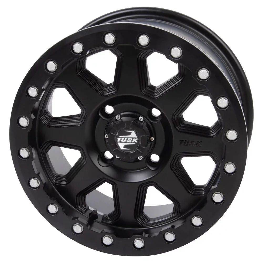 4/137 Tusk Uinta Beadlock Wheel 14x7 5.0 + 2.0 Matte Black For Can-Am Defender HD10 Pro Limited 2021-2022