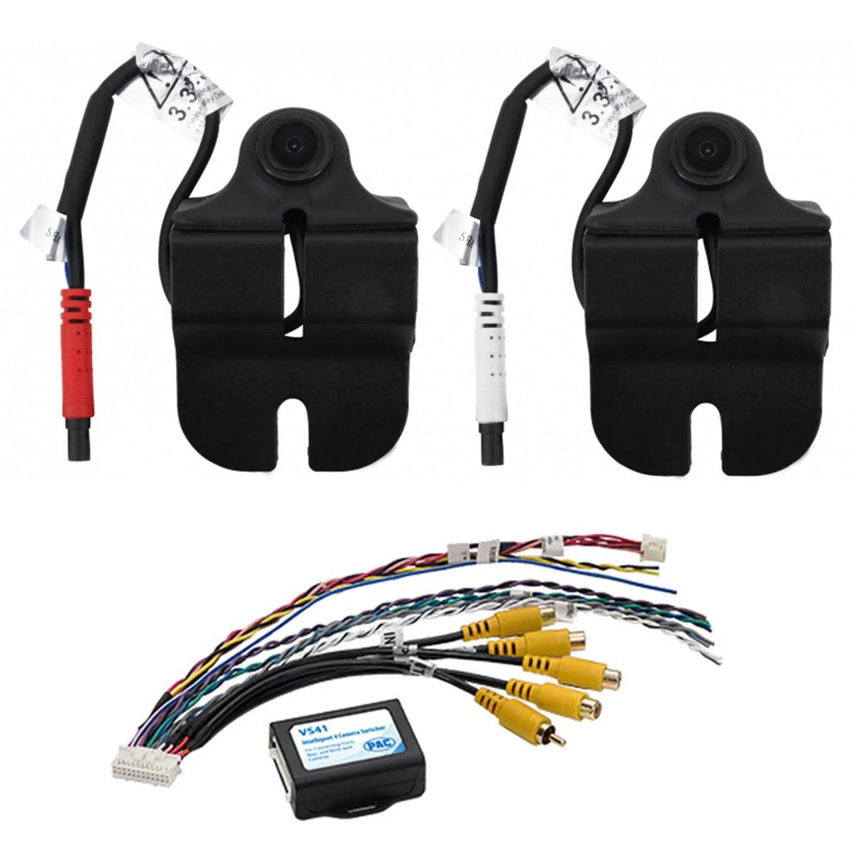 Echomaster HDBJL AHD 720P/CVBS 480P Blind Spot Camera Kit suitable with Wrangler JL & Gladiator JT with VS41 Camera Switcher For NTSC Video Input Monitors