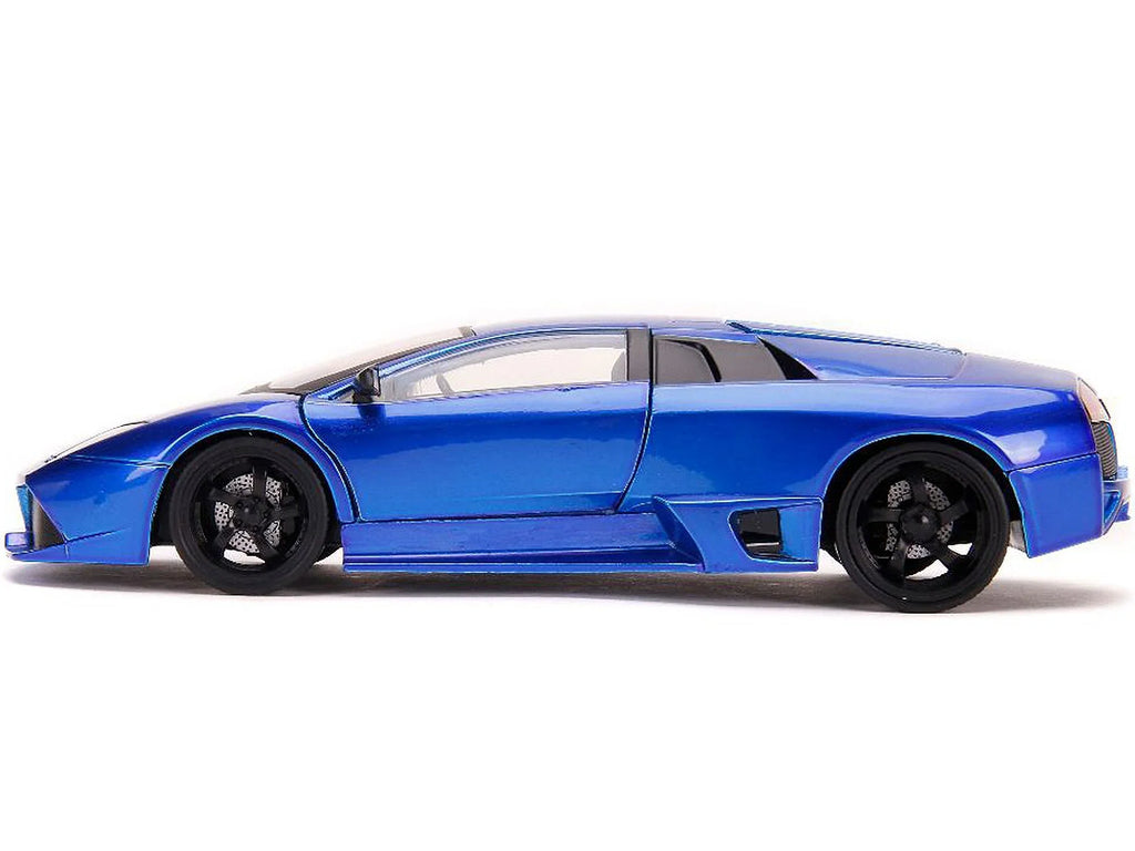 Jada 32279 1-24 Scale Lamborghini Murcielago LP640 Candy Hyper Spec Diecast Model Car, Blue