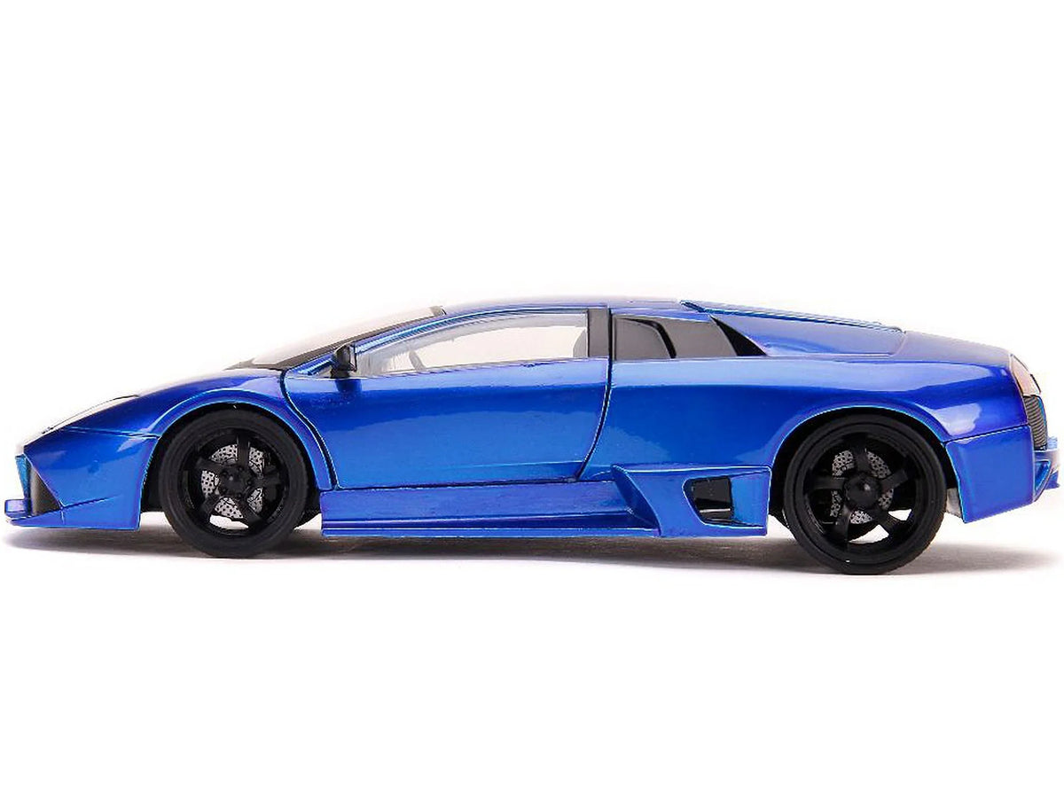 Jada 32279 1-24 Scale Lamborghini Murcielago LP640 Candy Hyper Spec Diecast Model Car, Blue
