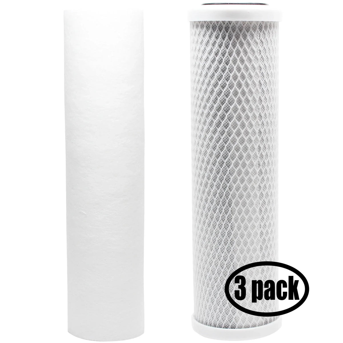 3-Pack Replacement for Filter Kit for Captive Purity CP1131 RO System - Includes Carbon Block Filter & PP Sediment Filter - Denali Pure Brand