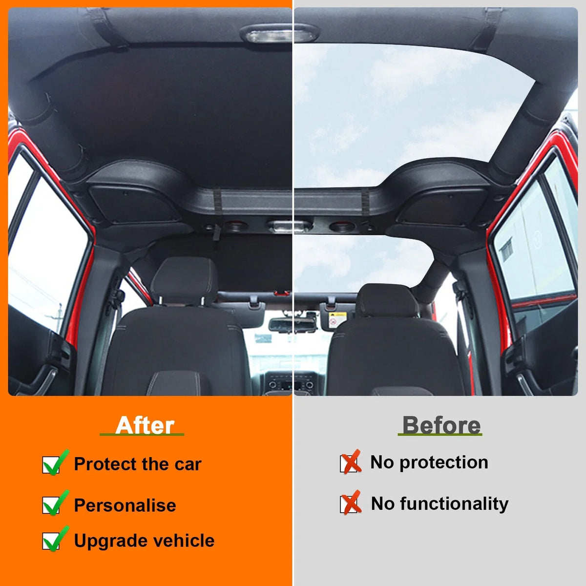 Soft Top Bikini Top protector for Jeep Wrangler JK 2007-2017 2-Door Extended PU Leather Anti-UV Top Roof Black