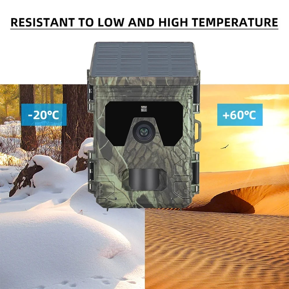 Lixada 4G Camera HC-600Pro 2K Video 30MP with Online Viewing App Infrared Tracking Live Stream Waterproof Motion Activated Supports 256GB