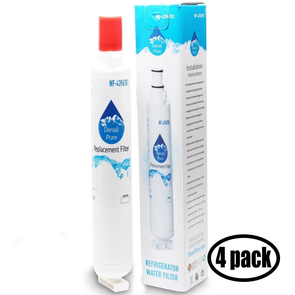 4-Pack Replacement for Kenmore 9915 Refrigerator liquid Filter - appropriate with Kenmore 9915 Fridge moisture Filter Cartridge - Denali Pure Brand