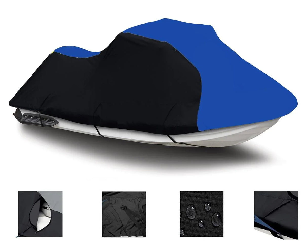 BLACK / BLUE HEAVY-DUTY, PWC 600D JET SKI shield matching for Yamaha Wave Runner GP760 1997 1998 1999 2000 2 Seater