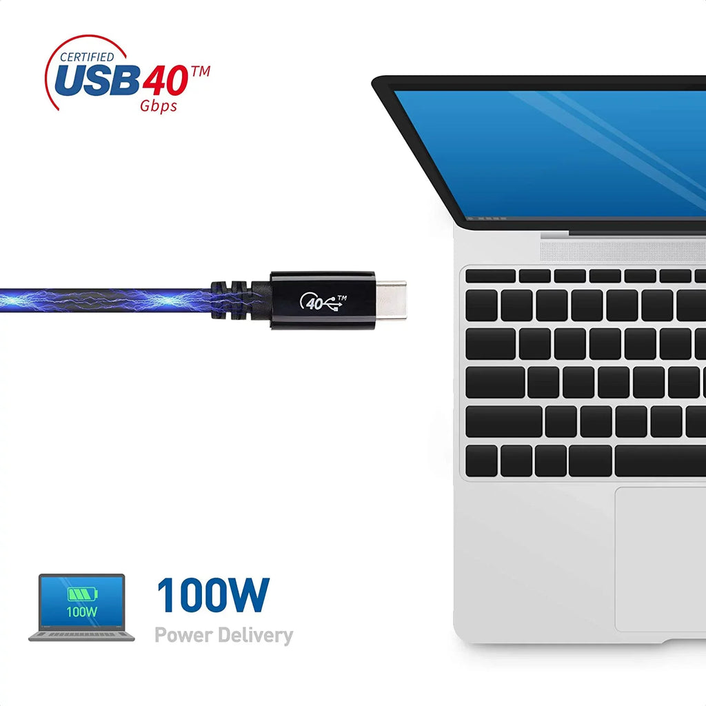 [USB-IF Certified] Cable Matters USB4 Cable 2.6 ft with 40Gbps Data, 8K Video Support, and 100W Charging, appropriate with Thunderbolt 4 Thunderbolt 3, USB C for MacBook,  XPS, Surface Pro and More