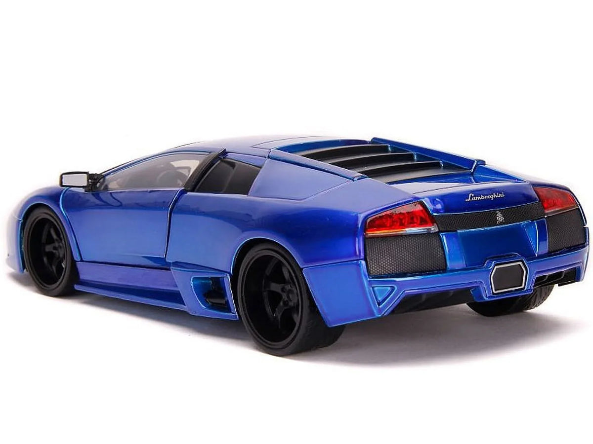 Jada 32279 1-24 Scale Lamborghini Murcielago LP640 Candy Hyper Spec Diecast Model Car, Blue