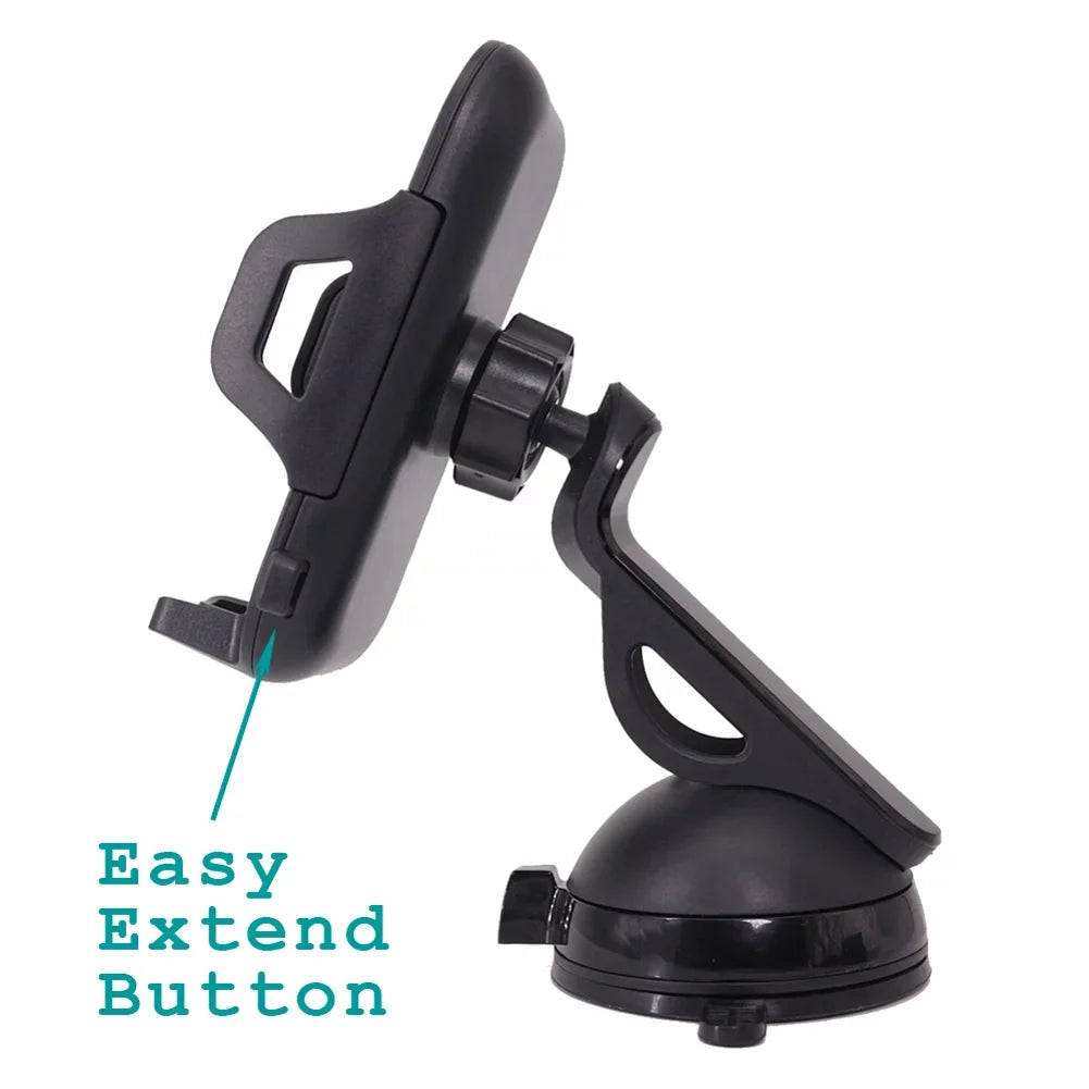 Windshield Dash Car Mount w 2-Port USB 30W Fast Charger for  Galaxy Note 9 8 A9 A50 - Sonim XP8 XP3 -  Mi 9 - ZTE ZMax Pro Z981, Max XL, Grand X4 X3 X Max 2, Champ, Blade Z Max