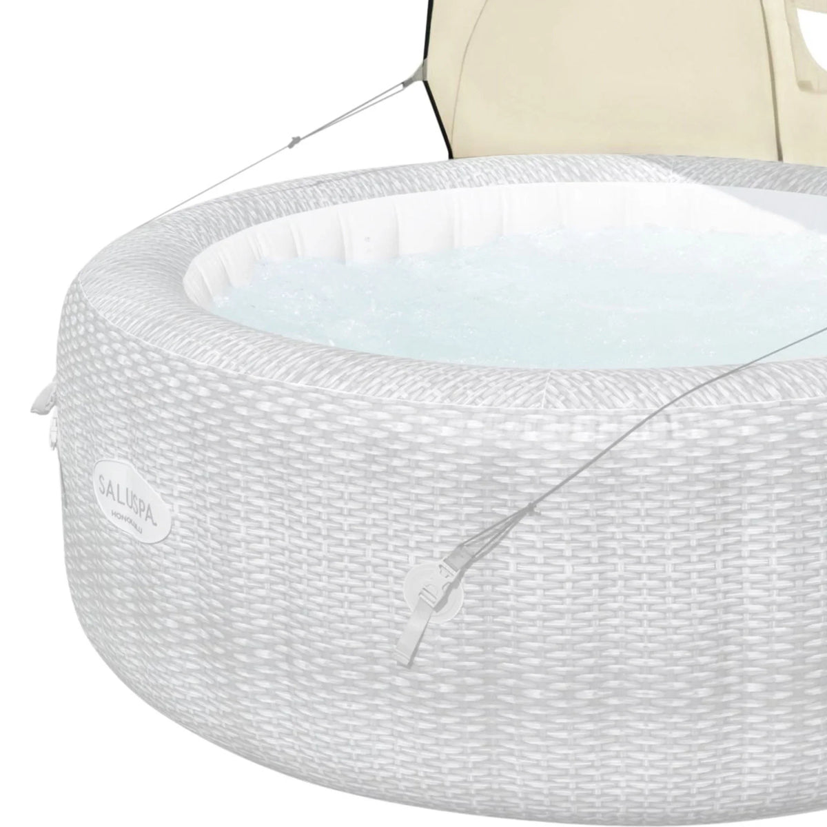 Bestway SaluSpa Sun Shade Canopy with Aruba SaluSpa Inflatable Hot Tub