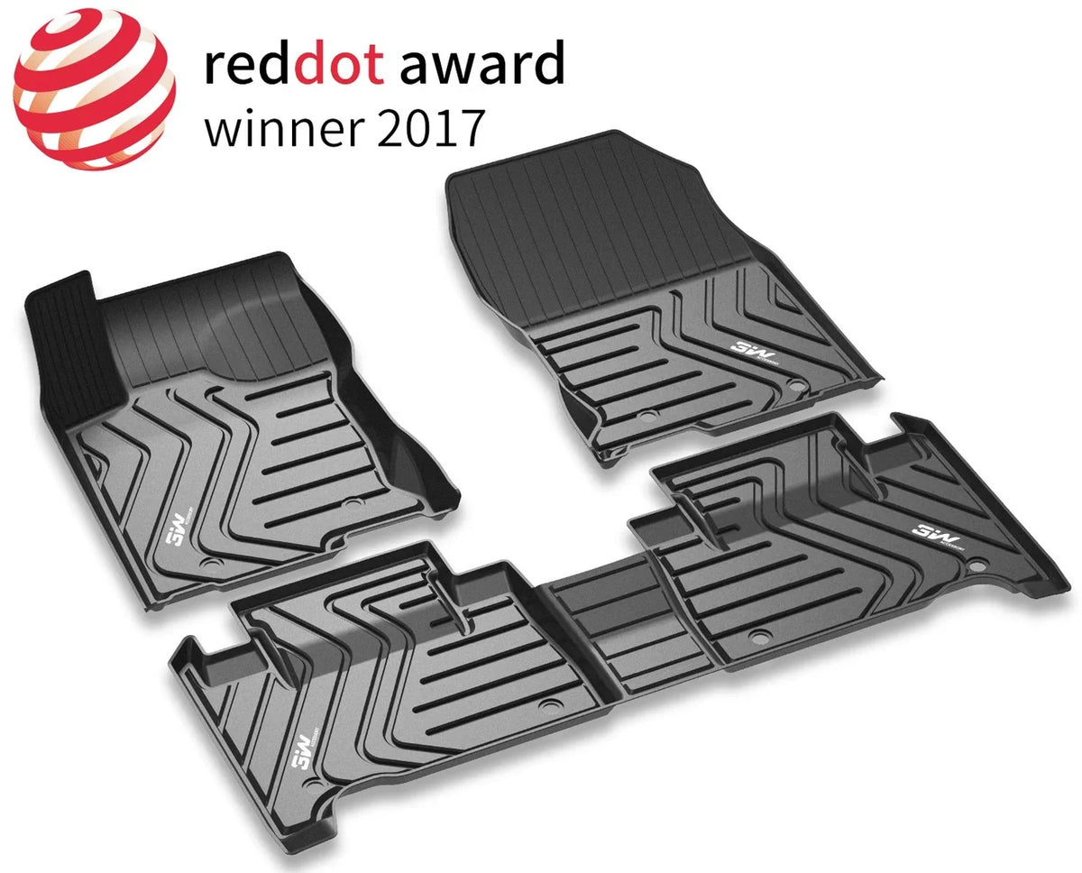3W Floor Mats Set for Lexus RX (2016-2020) - All elements Custom Fit Car Floor Mats with Odorless TPE Heavy Duty Carpet Liner for Lexus RX350 RX450h, Black