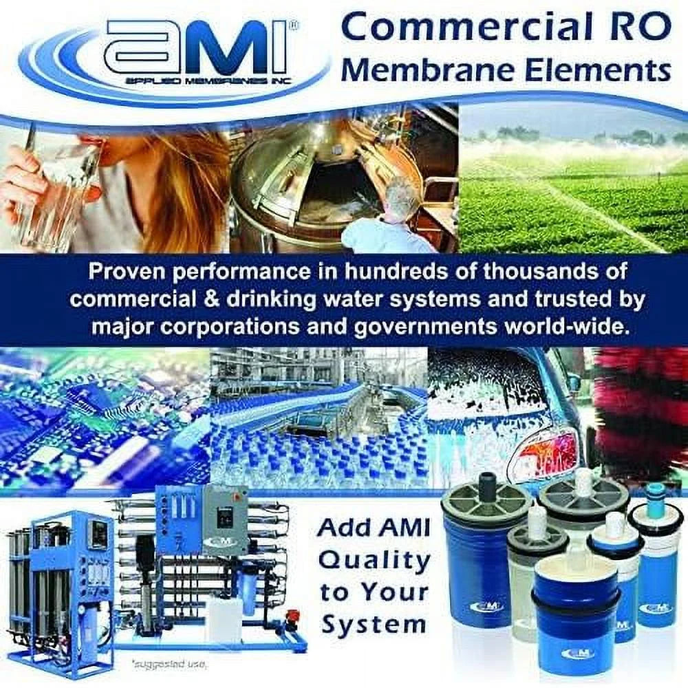 Low Energy Reverse Osmosis Membrane For Tap aqua | 1,000 GPD At 150 Psi | 99% Rejection | Replacement RO Membrane |   M-T2540ALE