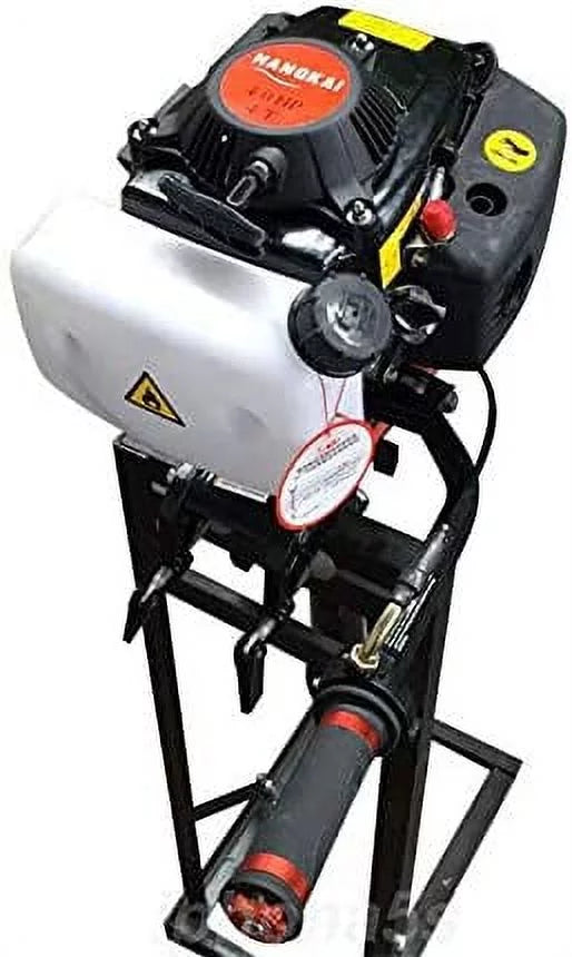 Miumaeov Outboard Trolling Motor 3.6HP 2 Stroke Inflatable Shaft Fishing ship Engine Propeller CDI Control Air Cooling System Heavy Duty Tiller Shaft