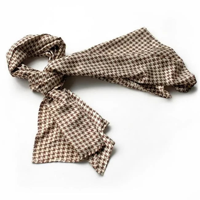 Blancho  Nobel Brown Plover Design Super Soft Silk Scarf/Wrap/Shawl - Small