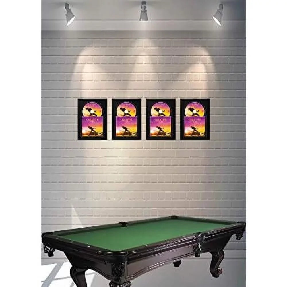 Disc Self Standing With Wall Hanger. X 12" Jukebox Music Frame Double Black-Black Matting Displays wrap Art And 4 7/8-Inch Dia