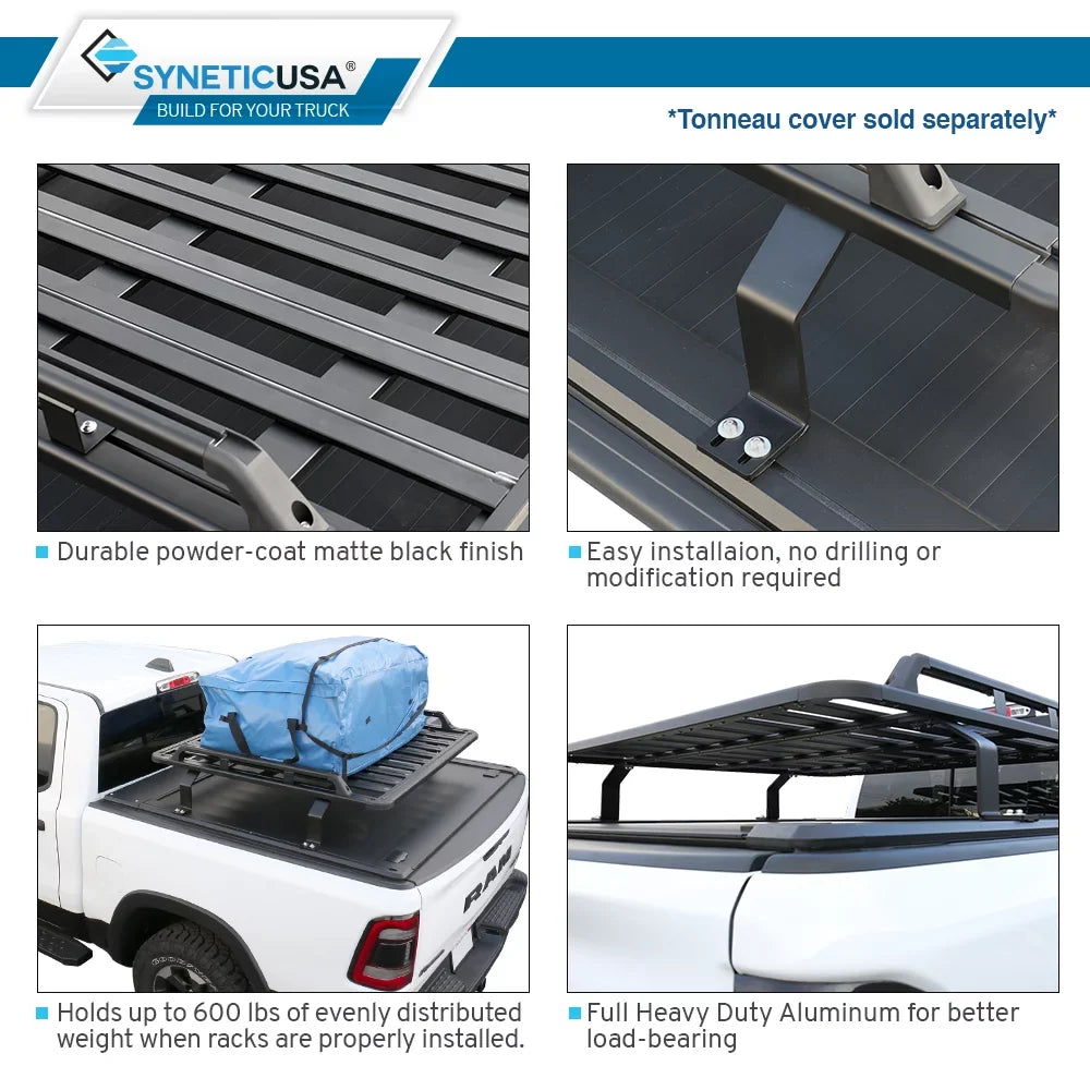 Syneticusa HD Heavy Duty Truck Bed Cargo Load Rack Kit matching with F150 Ram Silverado Tundra Titan