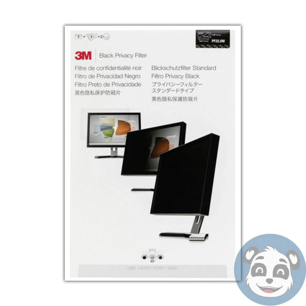 Widescreen Monitor. 3M PF220W1B - Black Privacy Filter, Matte, Glossy, For 22-in
