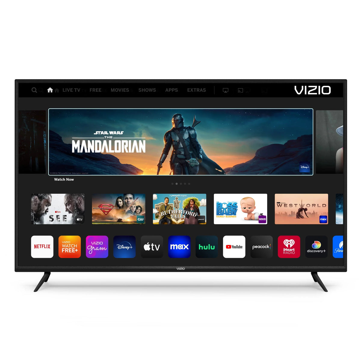 Ultra-Slim Full Motion TV Wall Mount, 50"-86". VIZIO 65" V655-J 4K TV with a  onn