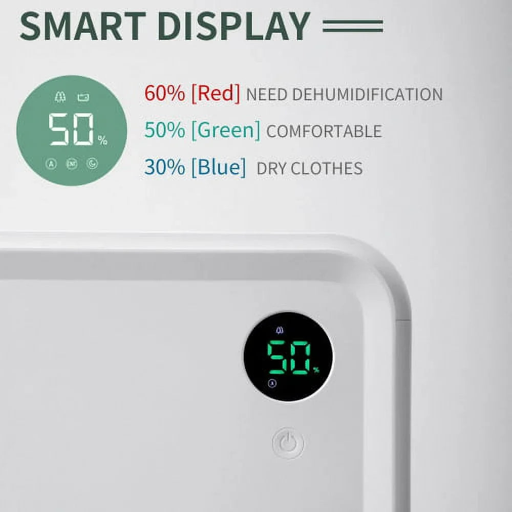 Dehumidifier with 2L moisture Tank, Auto or Manual Drain, 30 Pint Dehumidifier for Medium to Large Rooms and Basements. Ft. Churanty 3,000 Sq
