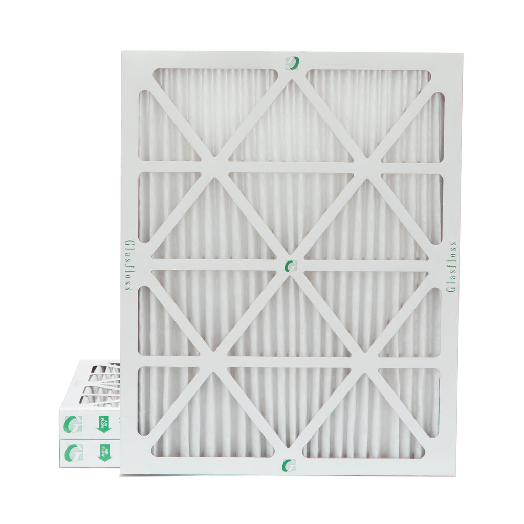 Actual Size: 15-1/2 x 19-1/2 x 1-3/4. 3 Pack of 16x20x2 MERV 10 Pleated 2" Inch Air Filters by Glasfloss