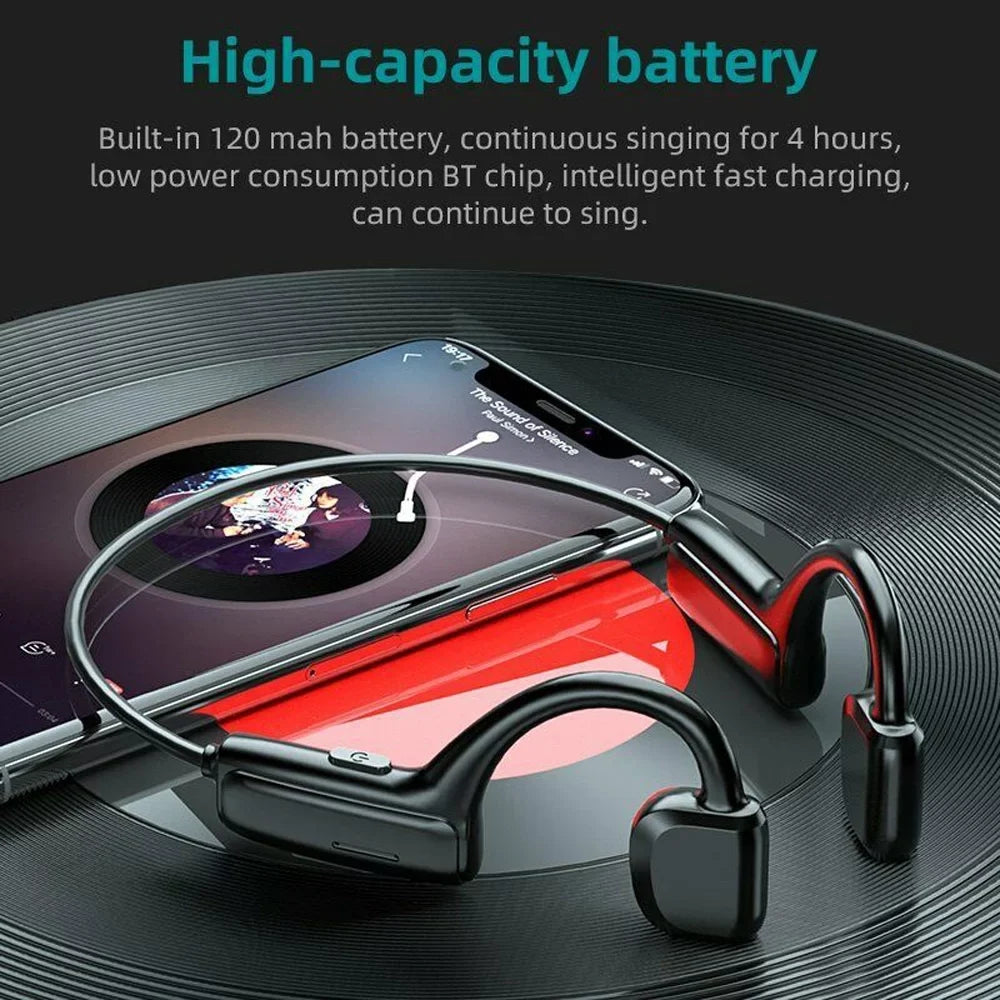 Bone Conduction Headphones Bluetooth 5.1 Wireless Earbuds Outdoor Sport Headset