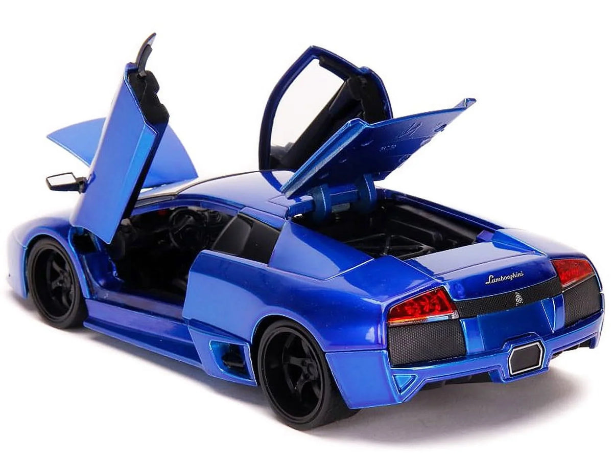 Jada 32279 1-24 Scale Lamborghini Murcielago LP640 Candy Hyper Spec Diecast Model Car, Blue
