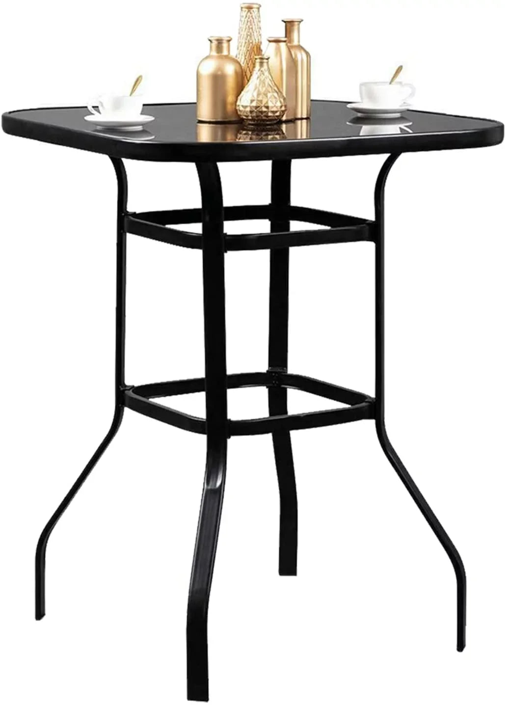 Madison Modern & aqua Resistance Glass Bar Table For Poolside Use