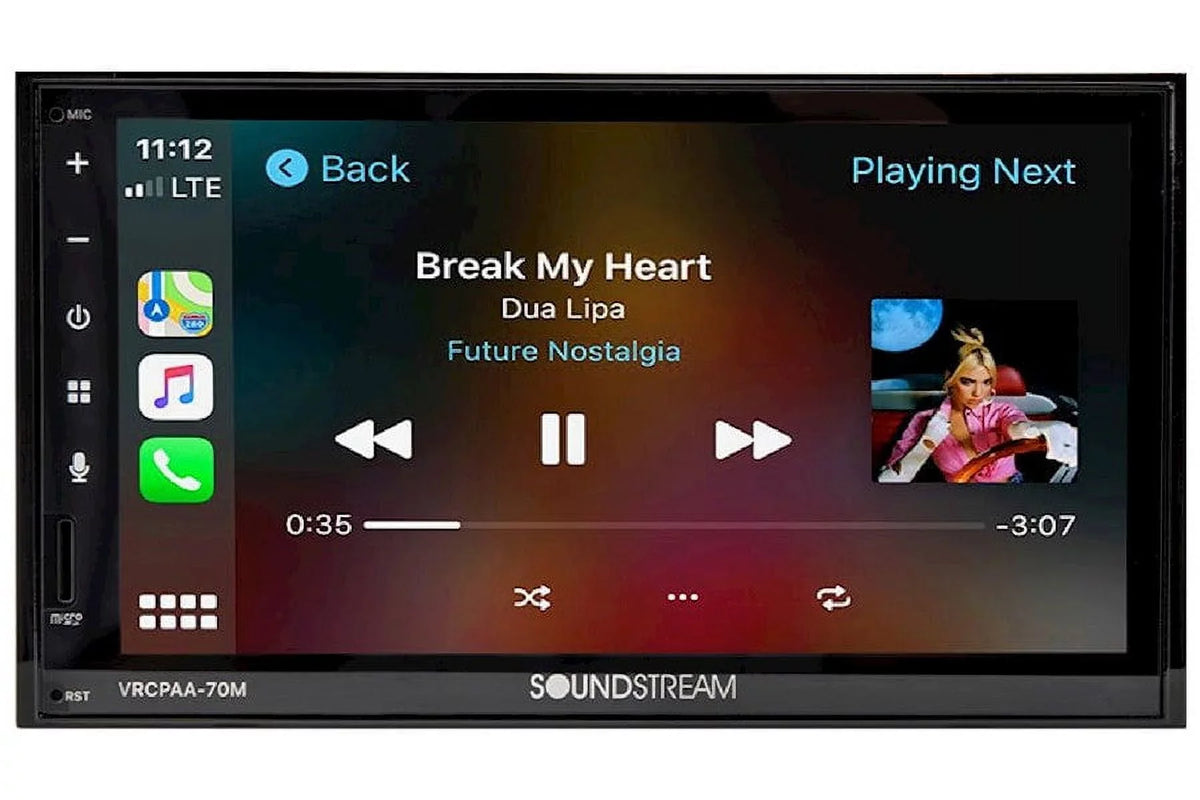 Soundstream VRCPAA-70M 7" Double DIN Bluetooth  CarPlay & Android +Camera Silver