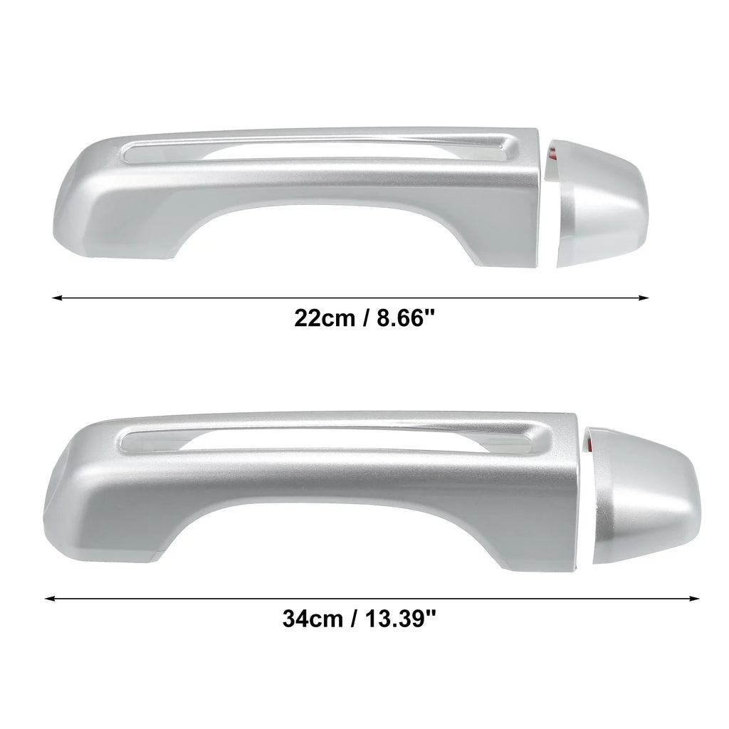 Silver Tone Door Handle Trim protector Kit and Tailgate Handle protector for Jeep Wrangler JL JLU  2 & 4 Doors 2018-2021