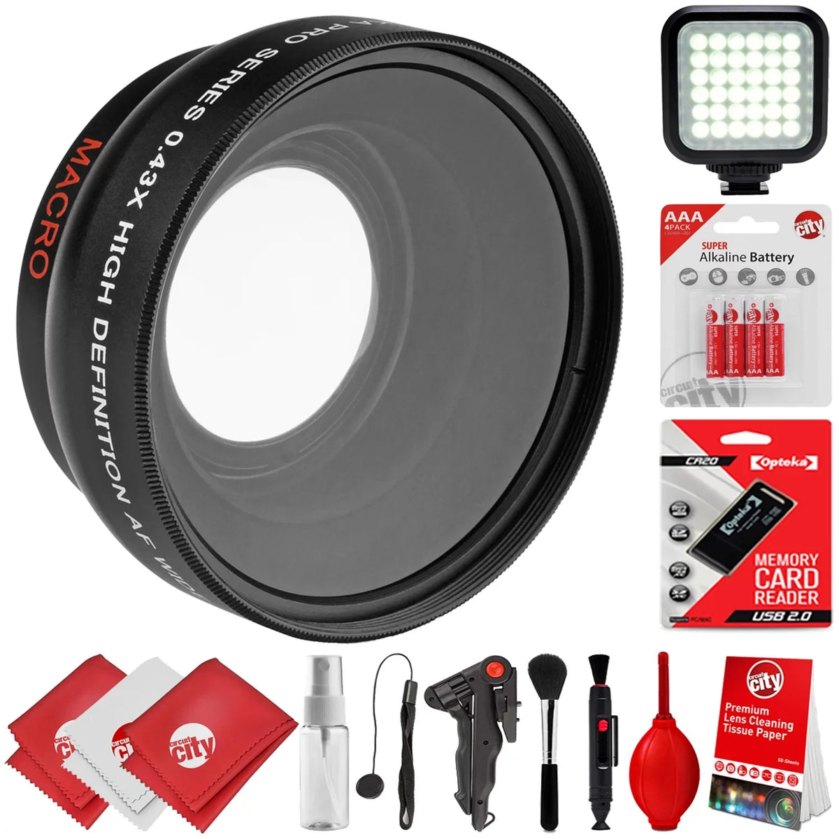 Opteka 0.43x Wide Angle / Macro Panoramic Fisheye Lens for  Digital SLR Cameras w/ 18-55mm & 50mm  80D, 77D, 70D, 60D, 7D, T7i, 7D Mark II, T6s, T6i, T6, T5i, T5, T4i, T3i, T3, SL1 & SL2