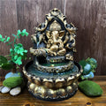 HandMade Hindu Statue Tabletop aqua Fountain Led Air Humidifier Compact Office Decor