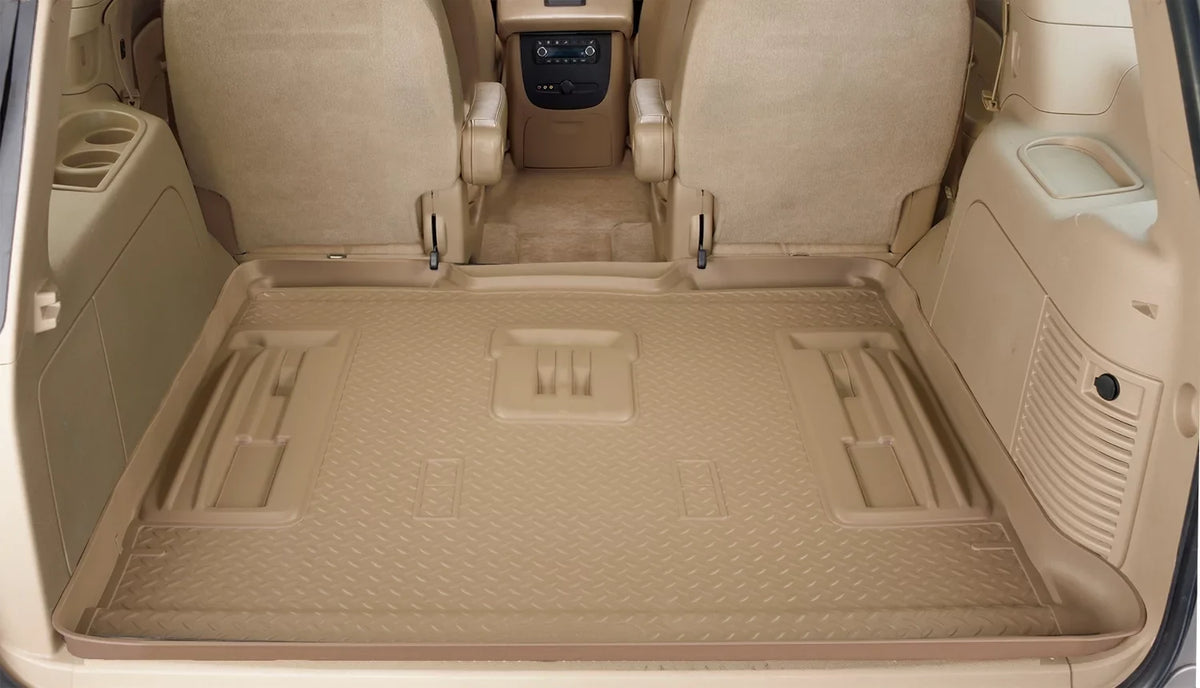 Husky by RealTruck Classic Style Series Cargo Liner Black suitable with 2003-2009  4Runner Cargo area with Double Stack Cargo Tray option
