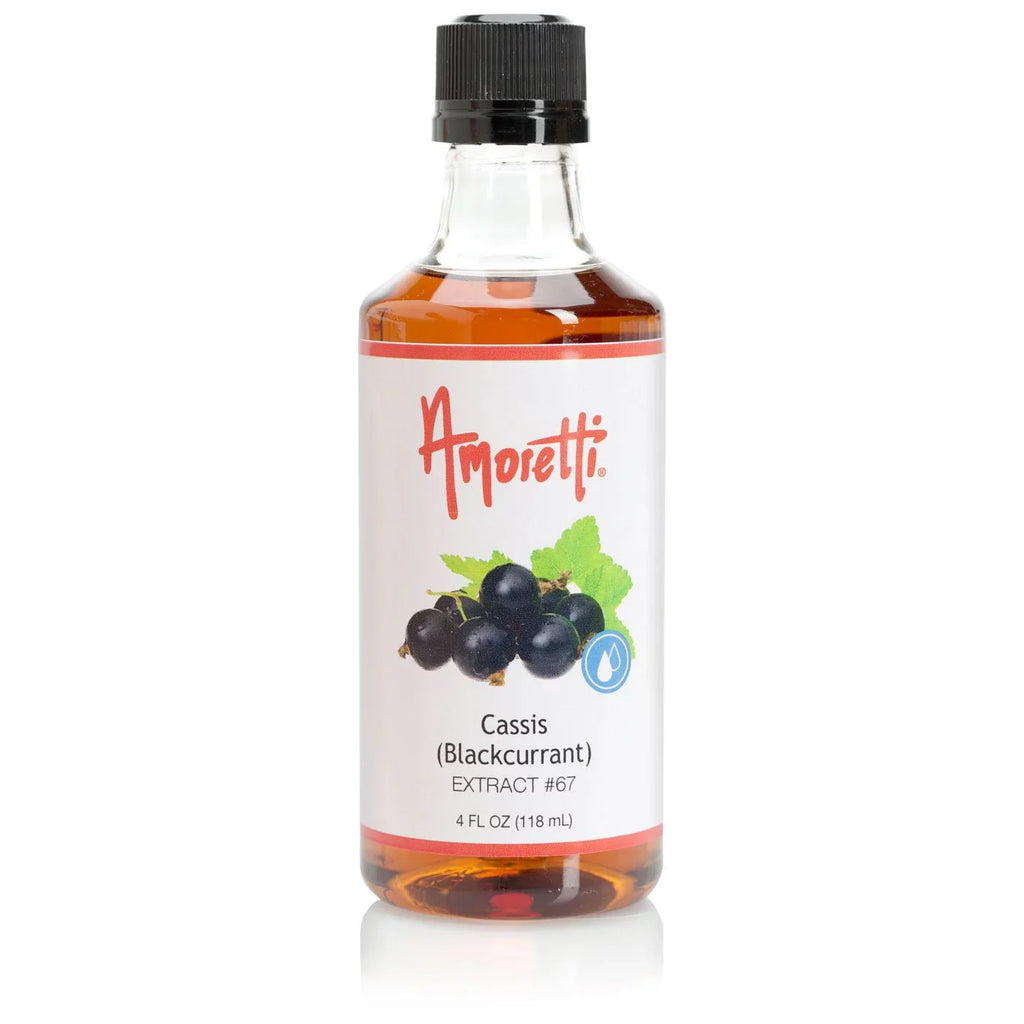 Amoretti - Cassis (Blackcurrant) Extract moisture Soluble 4 oz - Highly Concentrated & Perfect For Pastry, Savory, Brewing, and more, Preservative Free, Vegan, Kosher Pareve, Keto Friendly