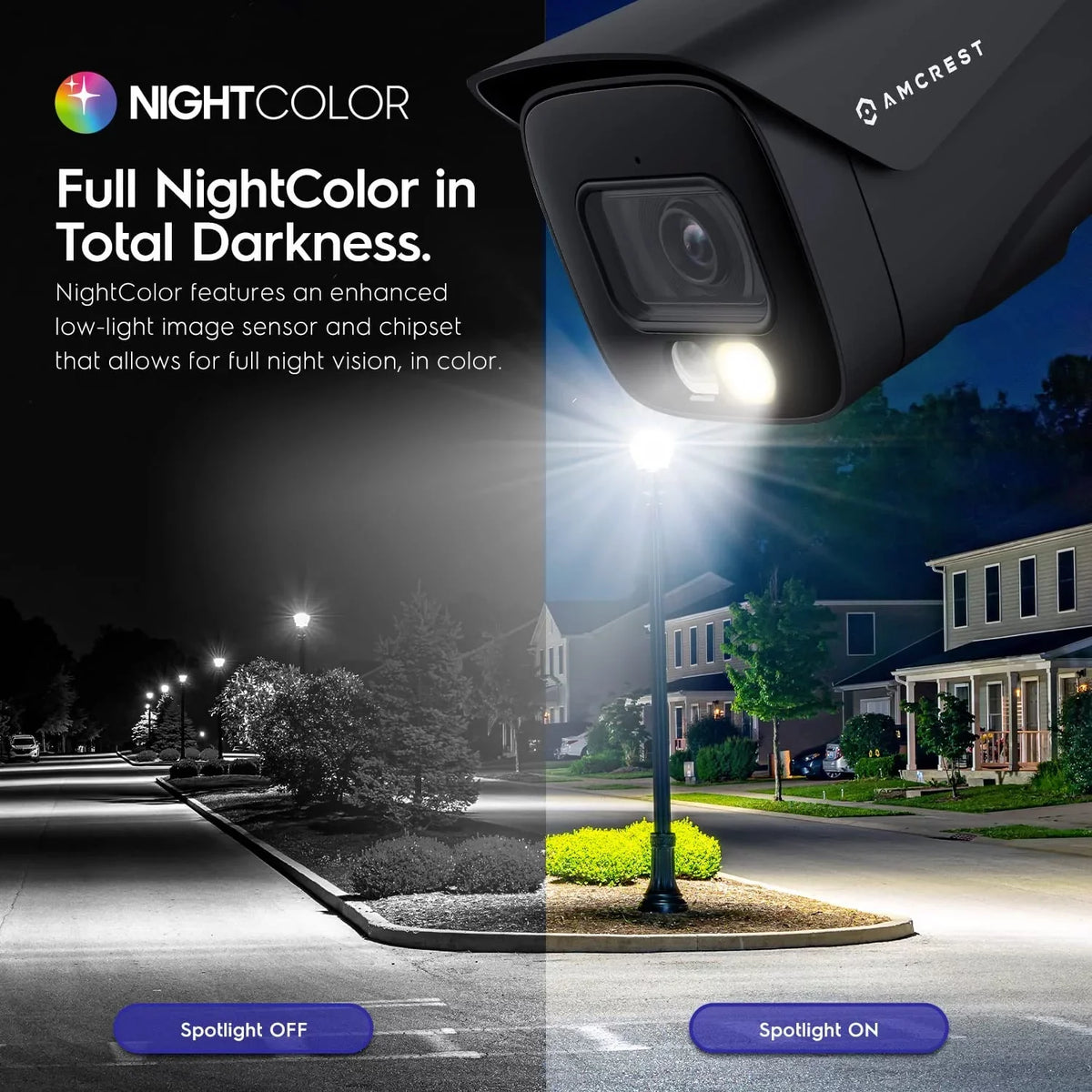 Amcrest 4K IP PoE AI Camera UltraHD 8MP Security Outdoor Camera, FOV 129°, 49ft Color Nightvision, Human & Vehicle Detection, IP67 Weatherproof, 4K (3840x2160) @15fps, Black, IP8M-2796EB-AI