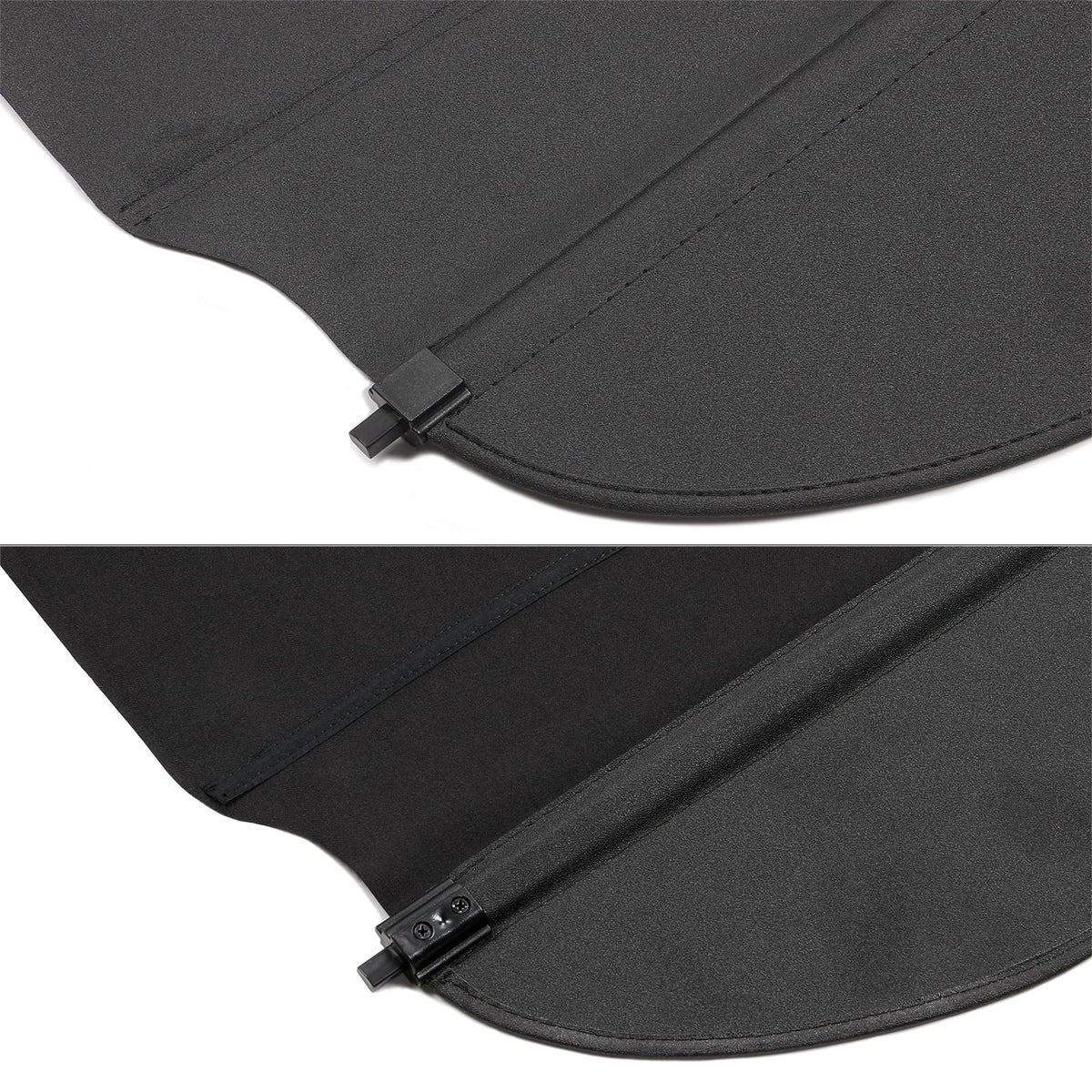 Ikon Motorsports Cargo shield appropriate With 2013-2019  Escape All Models PVC & Aluminum Rod Black Security Rear Trunk wrap Security Retractable Shield