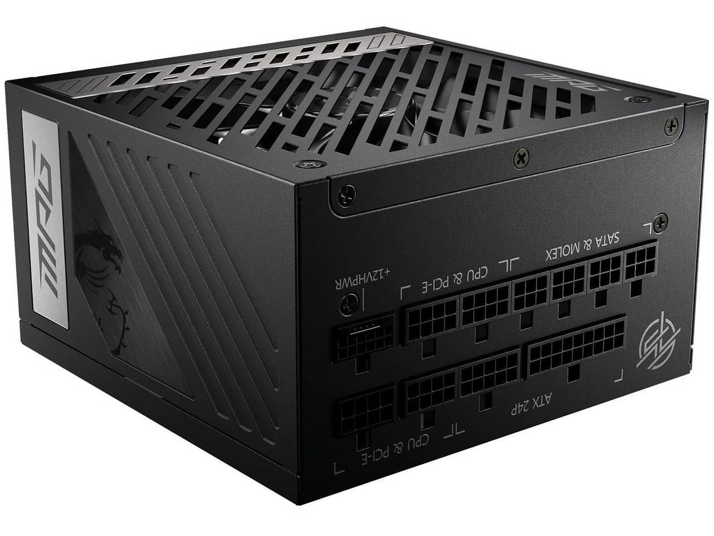 MSI - MPG A1000G PCIE 5.0, 80 GOLD Full Modular Gaming PSU, 12VHPWR Cable, 4080 4090 ATX 3.0 appropriate, 1000W Power Supply