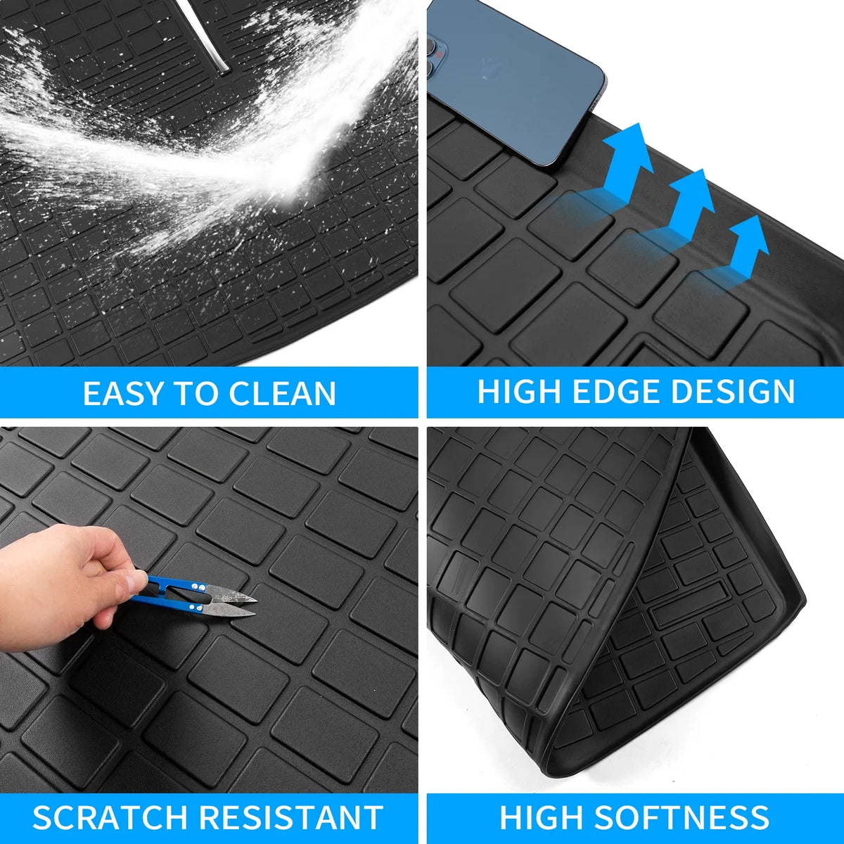 Fit 2020 2021 2022 2023  Explorer Cargo Liner TPE All atmospheric conditions Trunk Mat Back Seat wrap Protector for 6&7 Passenger Explorer Accessories (Trunk Mat with Backrest Mat)