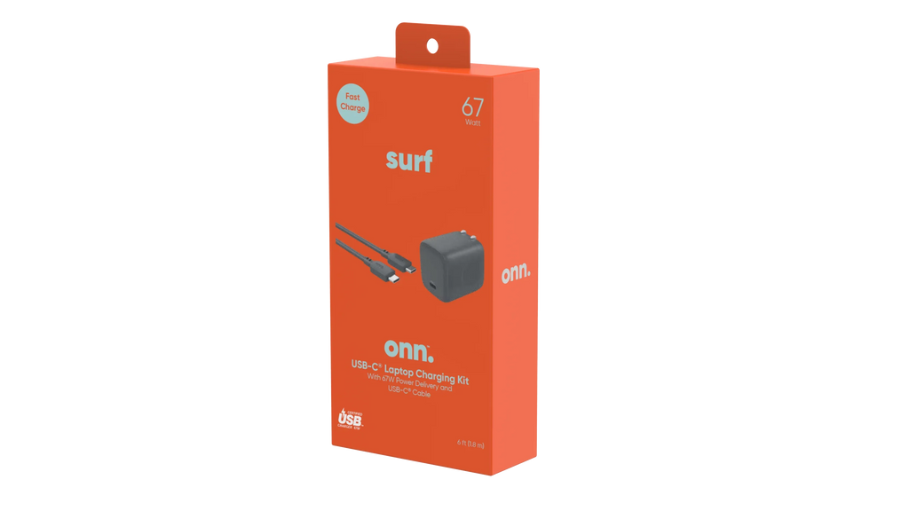 GAN 67W Laptop Charger with 1 USB-C Port, suitable for ,,,,,,Grey. onn