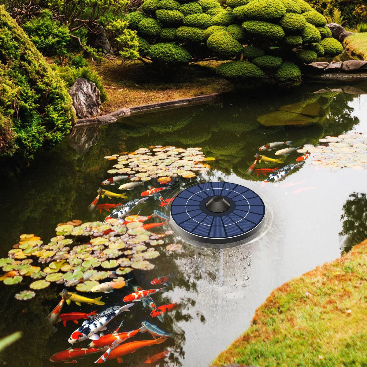 Htovila Instrument,Stone liquid Pond Aerator Pump Tank Small Pond Small Pond liquid Solar Pond Aerator Bubble Stone aqua Aerator Fish Tank mewmewcat ZIEM Air se Bubble