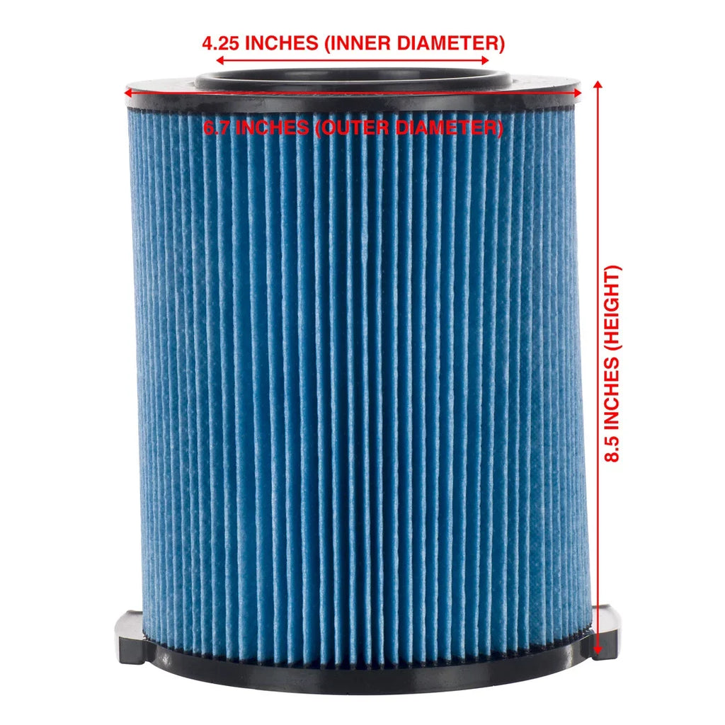 2 Pack 3-Layer Fine Dust Cartridge Filter Replacement Part 72952 matching with RIDGID VF5000, 5-20 Gallon Wet & Dry Vacuums, Washable & Reusable