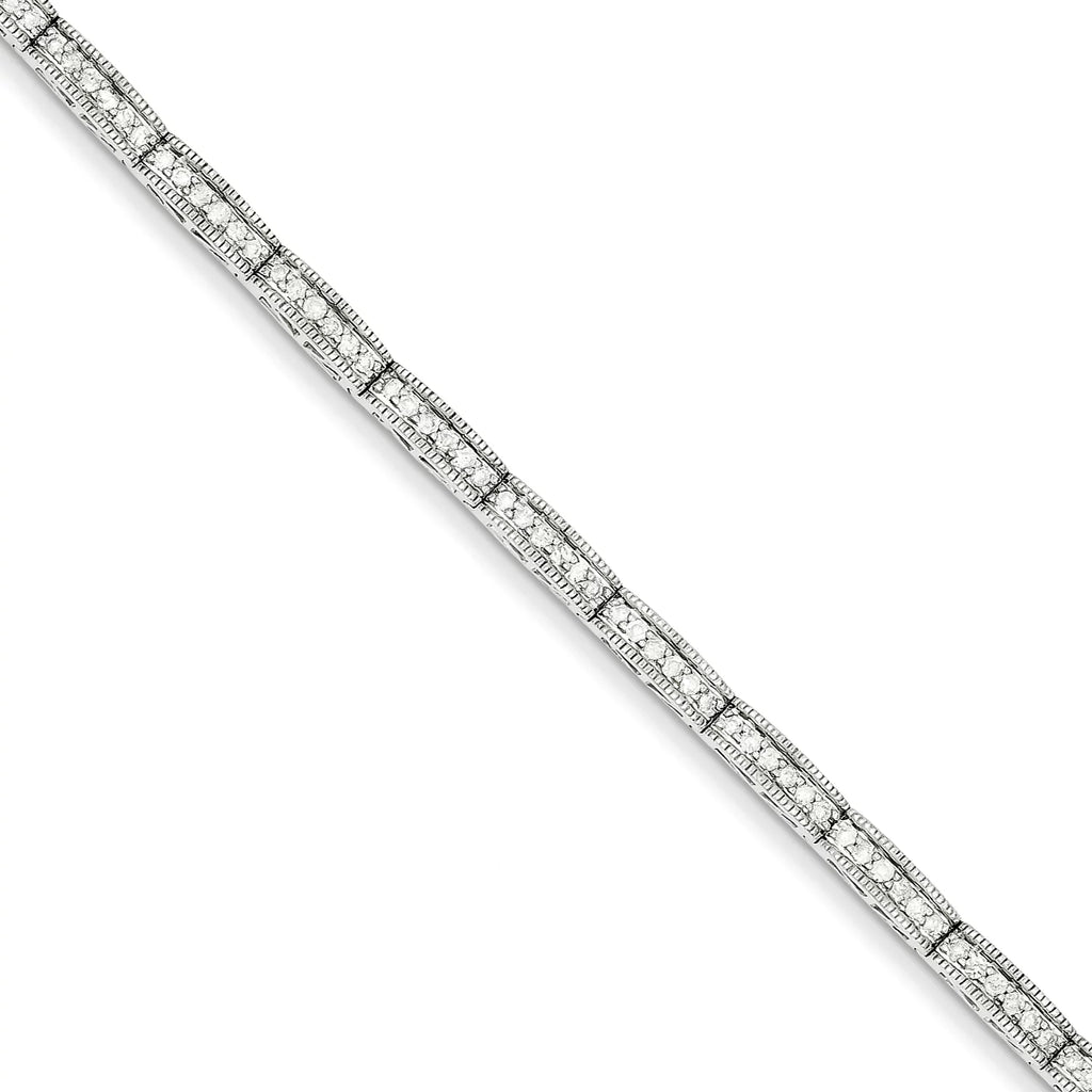 Carat Wt- 1.02ct. 14k White Gold Diamond Fancy Bracelet