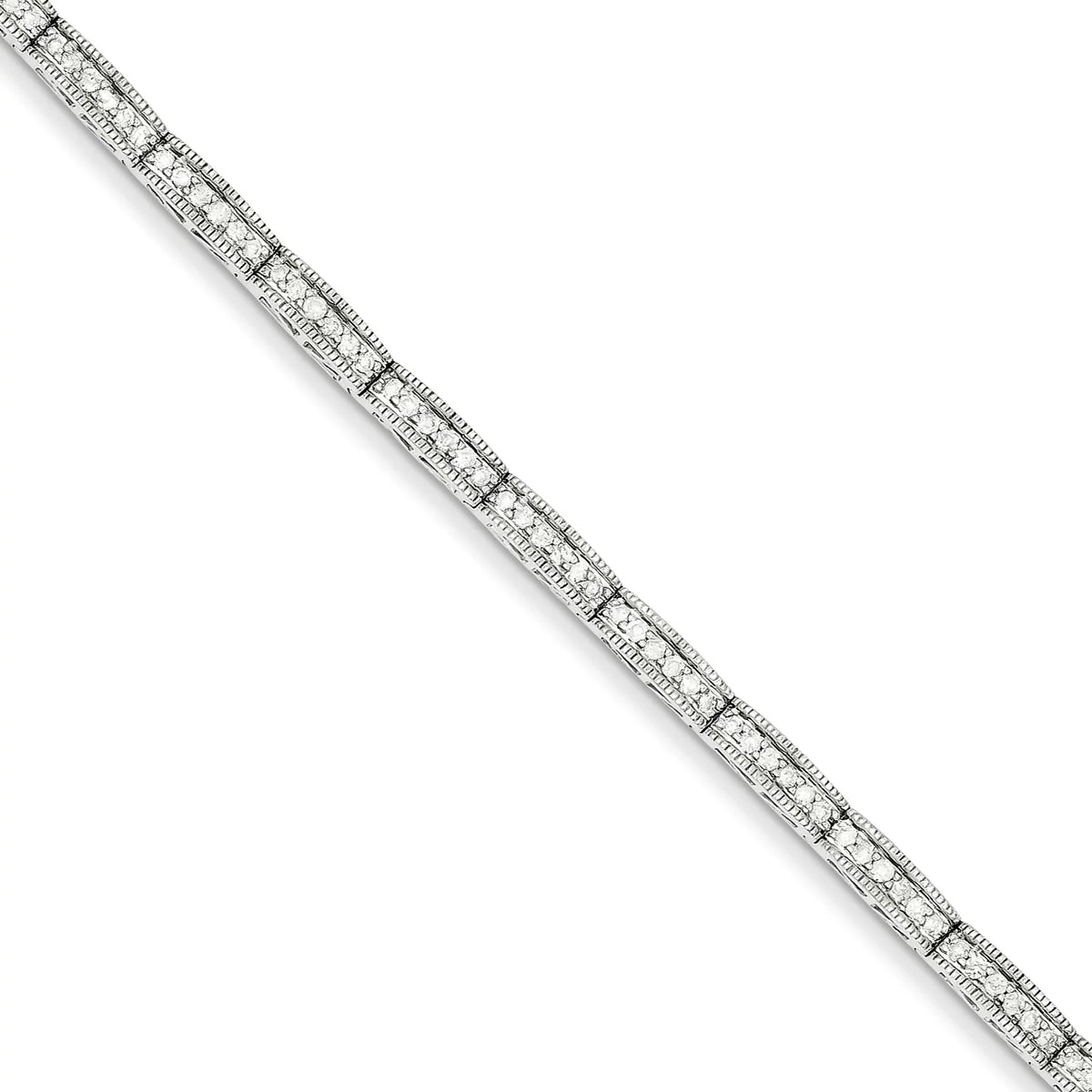 Carat Wt- 1.02ct. 14k White Gold Diamond Fancy Bracelet