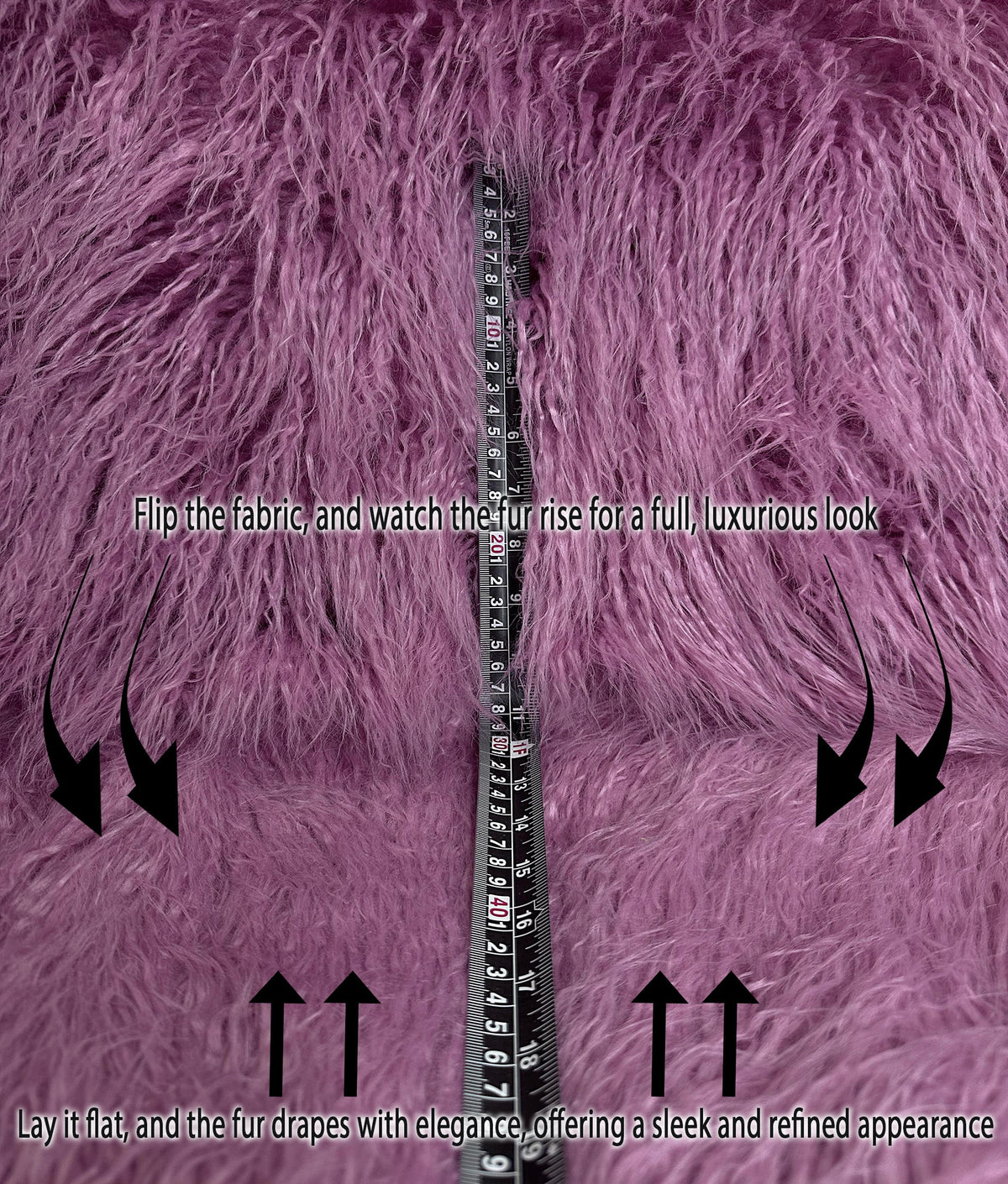 Faux Fake CURLY Yak FUR 3.5" LONG Pile Japanese Fire Retardant Yarn 2.3oz Per Yard / Craft, Sewing Cosplay 58" Wide Sold by Continuous Yard (Dusty Rose)