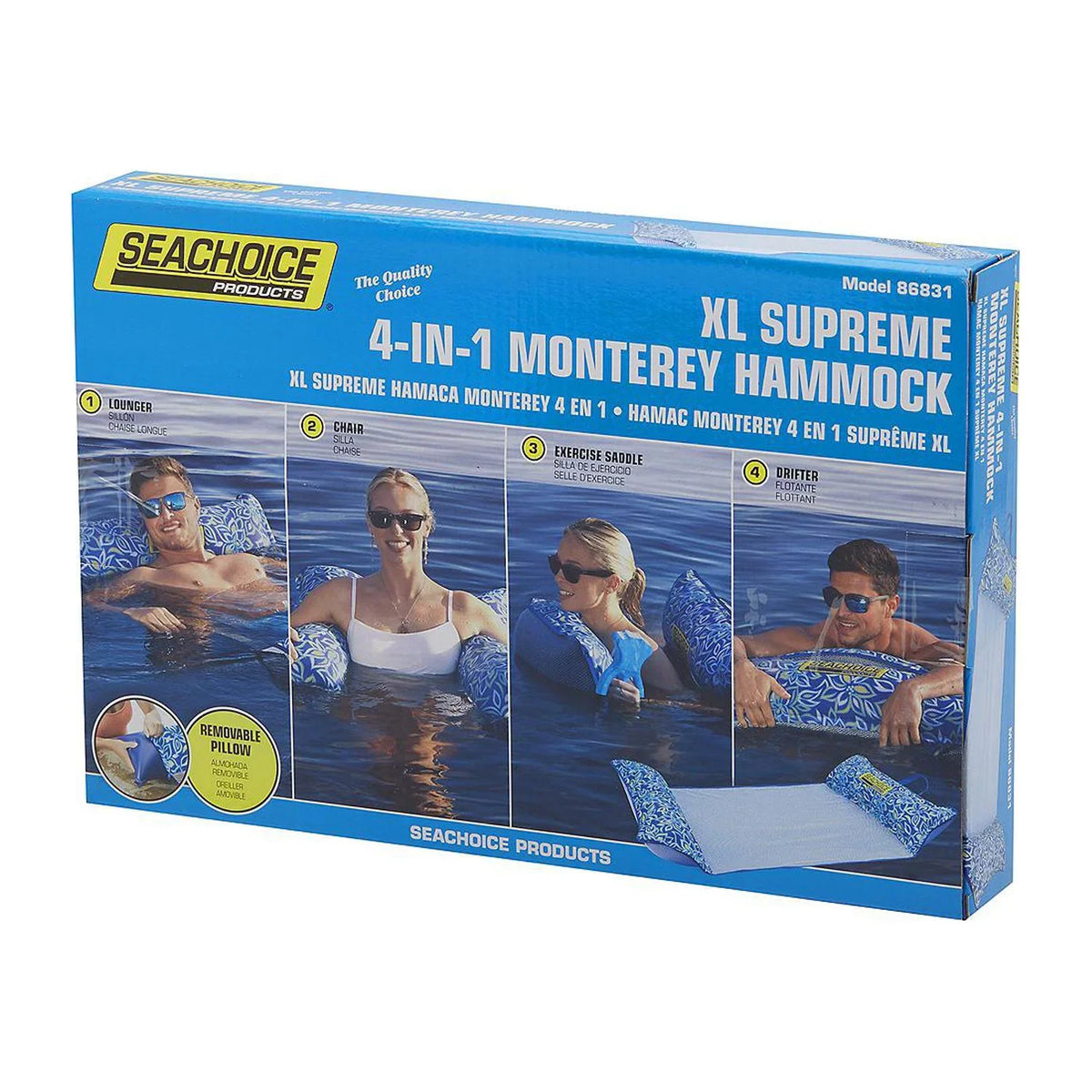 Seachoice 86831 XL Supreme 4-in-1 Monterey Ultrasoft Airmesh liquid Hammock Lounge Chair