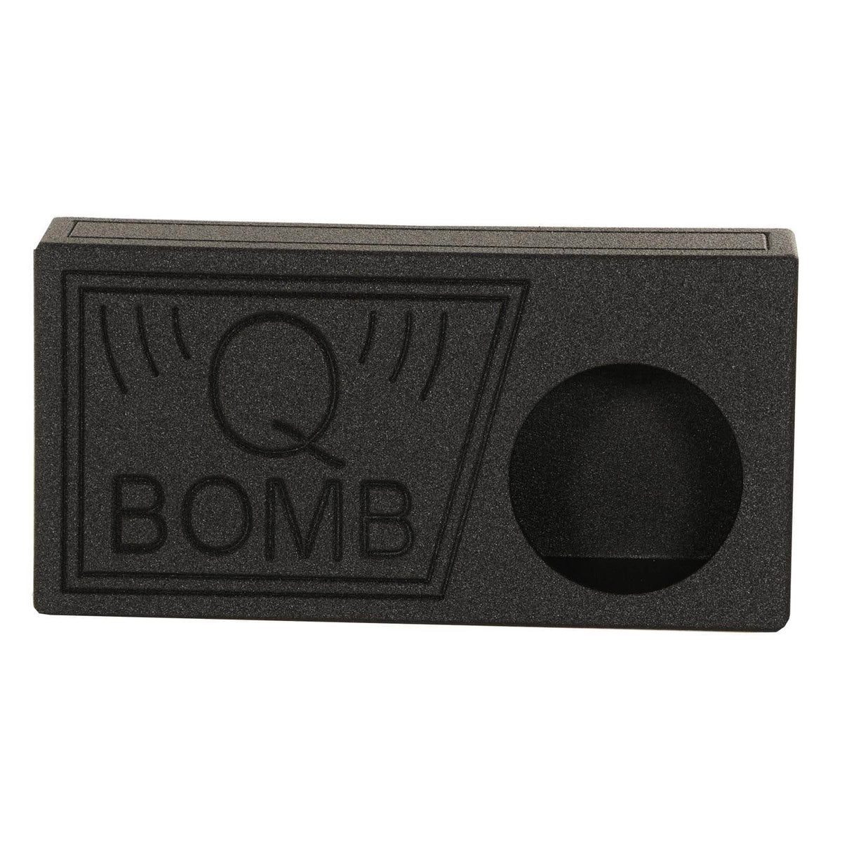 QPower QBomb Single 10" Vented Subwoofer Box with Black Bedliner Spray (2 Pack)